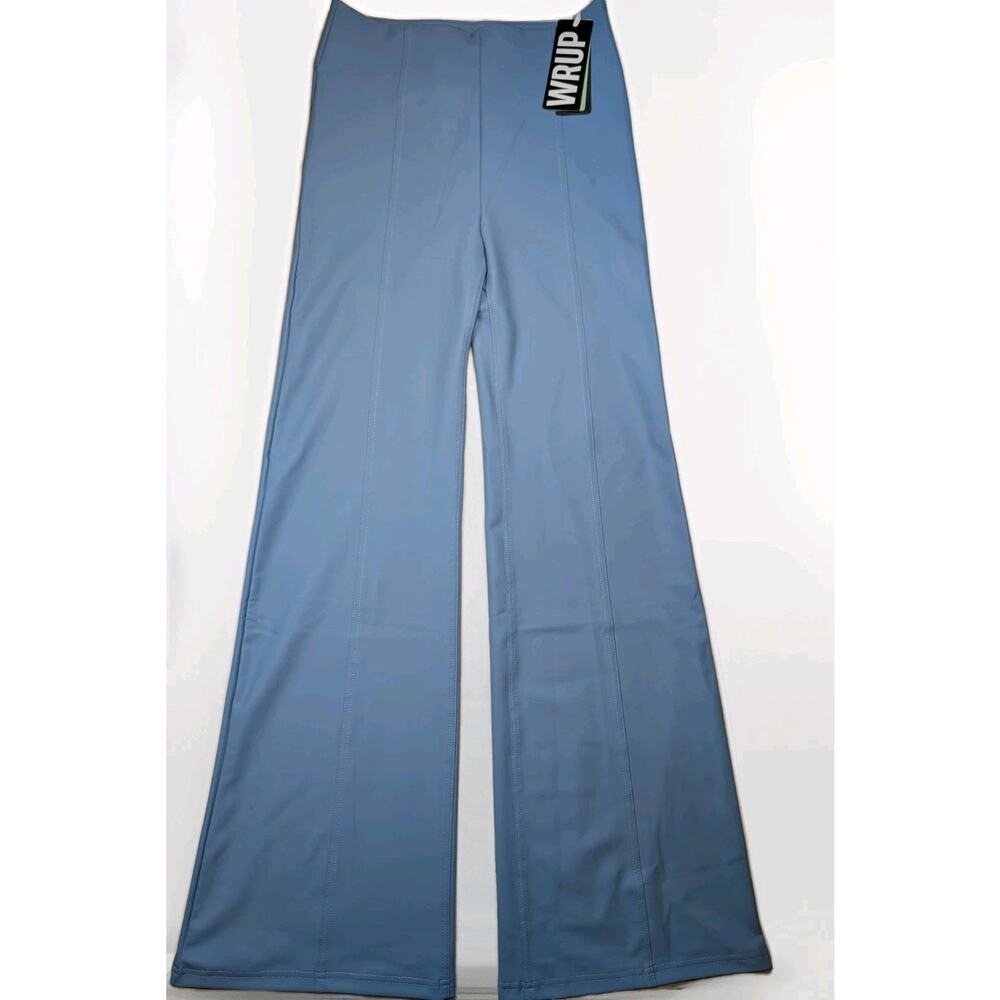 Freddy WR.UP High Rise Sculpting Flare Pants Blue XL US10 NWT Vegan Leather